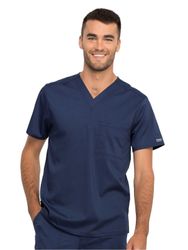 Image of Cherokee - Workwear Revolution - Unisex 1 Pocket Tuckable V-Neck Top