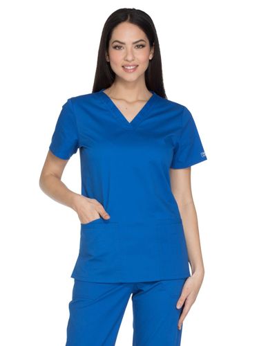 Cherokee - Workwear Core Stretch - Women's V-Neck Top image thumbnail Cherokee - Workwear Core Stretch - Women's V-Neck Top image thumbnail