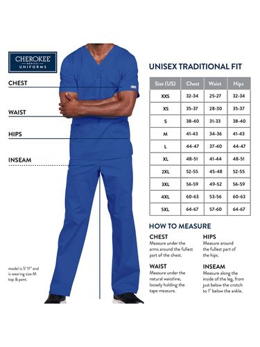 Cherokee - Workwear Core Stretch - Unisex Four-Pocket V-Neck Top image thumbnail