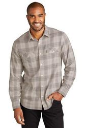 Image of Port Authority Long Sleeve Ombre Plaid Shirt W672