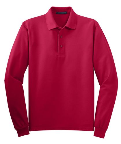 Port Authority Silk Touch Long Sleeve Polo. K500LS image thumbnail