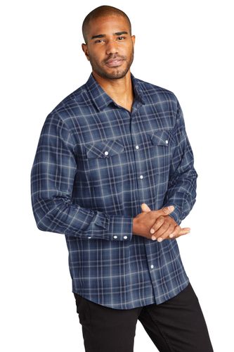 Port Authority Long Sleeve Ombre Plaid Shirt W672 image thumbnail