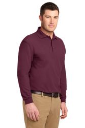 Image of Port Authority Silk Touch Long Sleeve Polo. K500LS