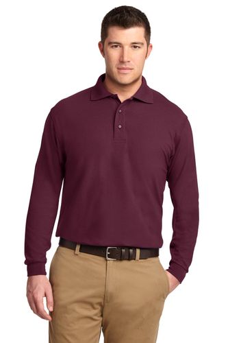 Port Authority Silk Touch Long Sleeve Polo. K500LS image thumbnail