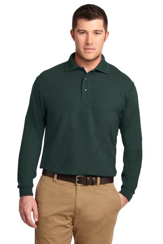 Port Authority Silk Touch Long Sleeve Polo. K500LS image thumbnail
