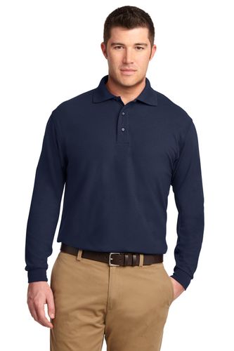 Port Authority Silk Touch Long Sleeve Polo. K500LS image thumbnail