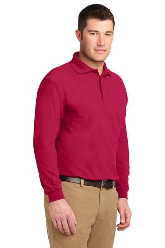 Port Authority Silk Touch Long Sleeve Polo. K500LS image thumbnail
