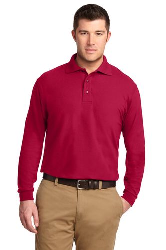 Port Authority Silk Touch Long Sleeve Polo. K500LS image thumbnail