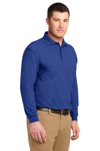 Port Authority Silk Touch Long Sleeve Polo. K500LS image thumbnail