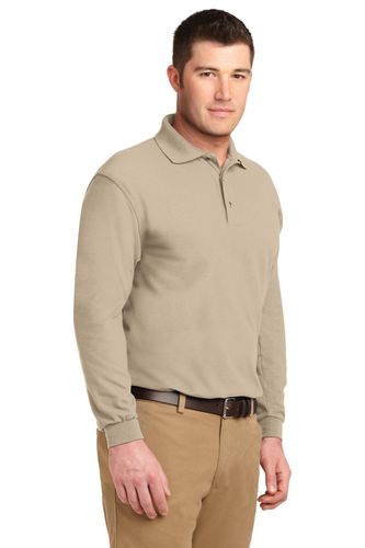 Port Authority Silk Touch Long Sleeve Polo. K500LS image thumbnail