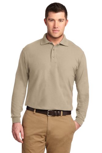 Port Authority Silk Touch Long Sleeve Polo. K500LS image thumbnail