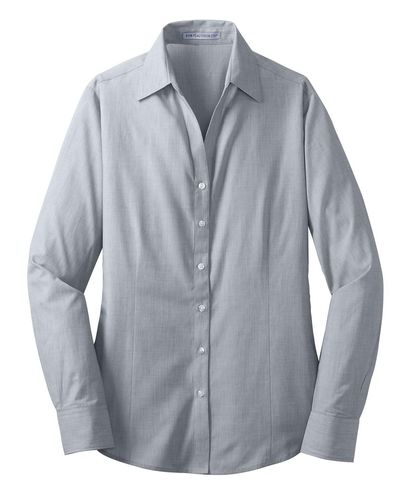 Port Authority Ladies Crosshatch Easy Care Shirt. L640 image thumbnail Port Authority Ladies Crosshatch Easy Care Shirt. L640 image thumbnail