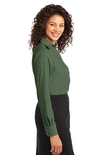 Port Authority Ladies Crosshatch Easy Care Shirt. L640 image thumbnail Port Authority Ladies Crosshatch Easy Care Shirt. L640 image thumbnail