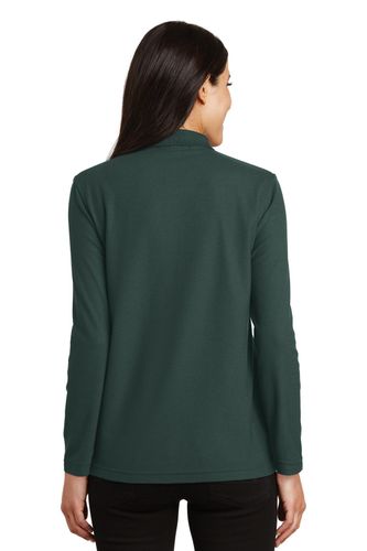 Port Authority Women's Silk Touch Long Sleeve Polo. L500LS image thumbnail