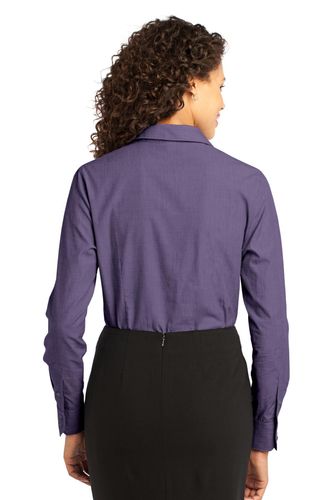 Port Authority Ladies Crosshatch Easy Care Shirt. L640 image thumbnail Port Authority Ladies Crosshatch Easy Care Shirt. L640 image thumbnail