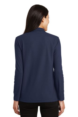 Port Authority Women's Silk Touch Long Sleeve Polo. L500LS image thumbnail