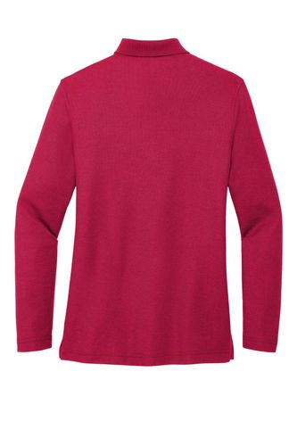 Port Authority Women's Silk Touch Long Sleeve Polo. L500LS image thumbnail