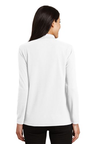 Port Authority Women's Silk Touch Long Sleeve Polo. L500LS image thumbnail
