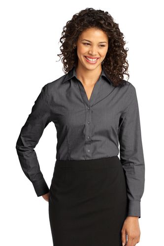 Port Authority Ladies Crosshatch Easy Care Shirt. L640 image thumbnail Port Authority Ladies Crosshatch Easy Care Shirt. L640 image thumbnail