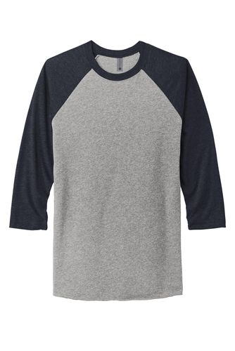 Next Level Apparel Unisex Tri-Blend 3/4-Sleeve Raglan Tee. NL6051 image thumbnail