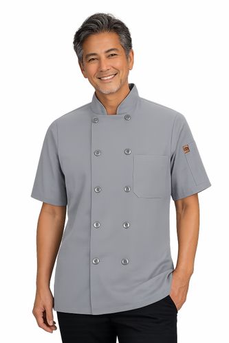 Mimix™ Men's Short Sleeve Chef Coat with OilBlok image thumbnail Mimix™ Men's Short Sleeve Chef Coat with OilBlok image thumbnail