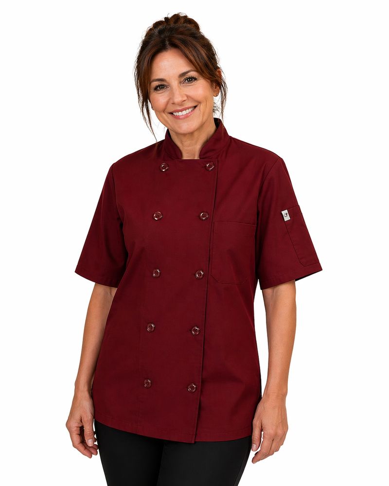  Mimix™ Women's Short Sleeve Chef Coat with OilBlok primary image