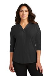 Image of Port Authority Ladies Concept 3/4-Sleeve Soft Split Neck Top