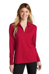 Image of Nike Ladies Dri-FIT Micro Pique 2.0 Long Sleeve Polo 