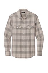 Image of Port Authority Long Sleeve Ombre Plaid Shirt 
