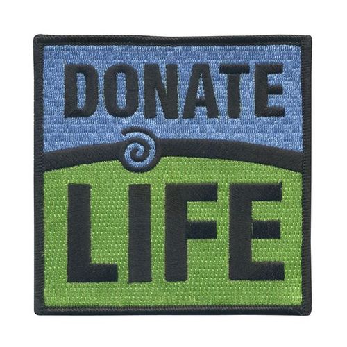 4" x 4" Donate Life Patch image thumbnail