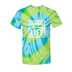 Image of Blue and Green Tie Dye Shirt