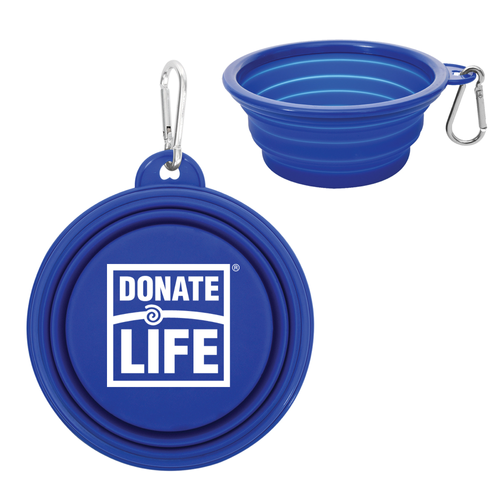 Donate Life Collapsible Pet Bowl image thumbnail