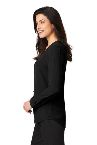 LADIES Port Authority Long Sleeve Button-Front Blouse - LW700 image thumbnail