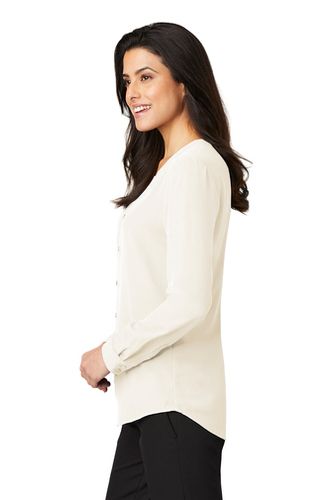 LADIES Port Authority Long Sleeve Button-Front Blouse - LW700 image thumbnail