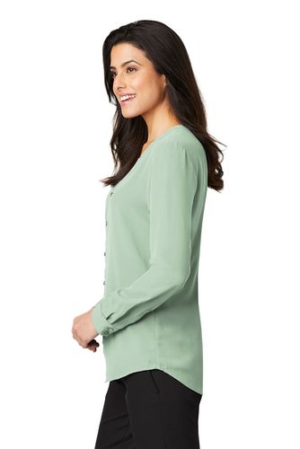 LADIES Port Authority Long Sleeve Button-Front Blouse - LW700 image thumbnail