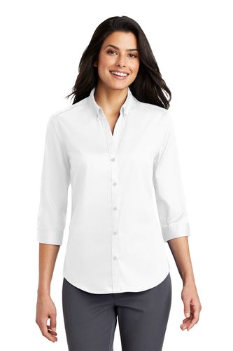 LADIES Port Authority 3/4 Sleeve SuperPro Twill Shirt - L665 image thumbnail