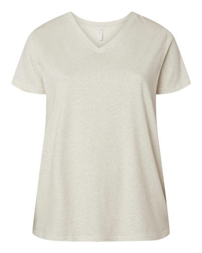 LADIES LAT Curvy Collection Fine Jersey V-Neck Tee - 3817 image thumbnail