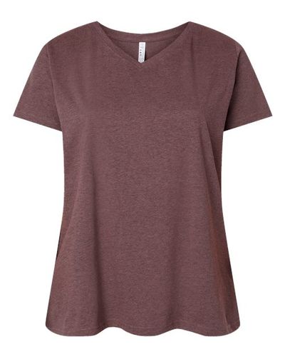 LADIES LAT Curvy Collection Fine Jersey V-Neck Tee - 3817 image thumbnail