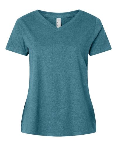 LADIES LAT Curvy Collection Fine Jersey V-Neck Tee - 3817 image thumbnail