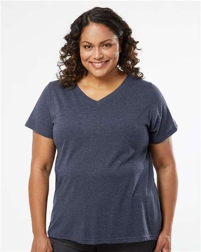 LADIES LAT Curvy Collection Fine Jersey V-Neck Tee - 3817 image thumbnail