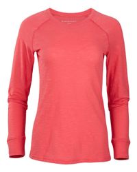 Image of LADIES Boxercraft Solid Preppy Patch Long Sleeve Tee - BW3166