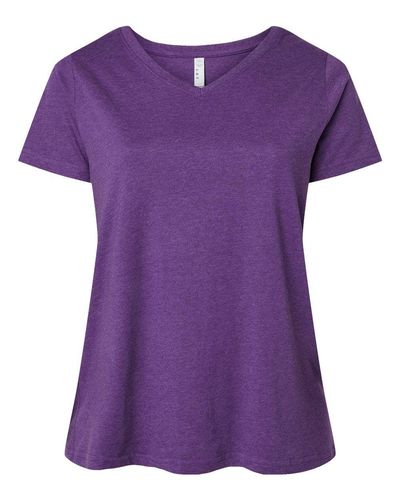 LADIES LAT Curvy Collection Fine Jersey V-Neck Tee - 3817 image thumbnail