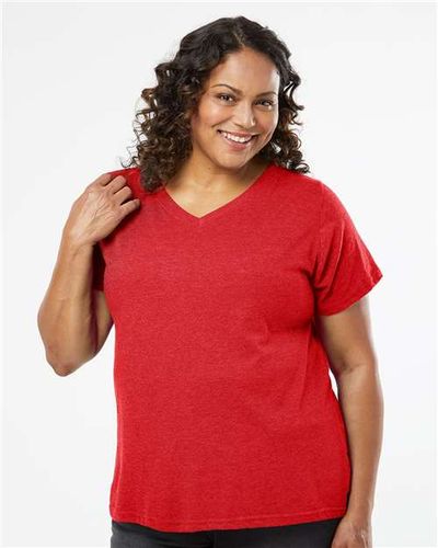 LADIES LAT Curvy Collection Fine Jersey V-Neck Tee - 3817 image thumbnail