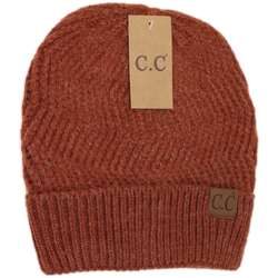 Image of C.C. Beanie Chevron Knit Cuff Beanie - HAT9000