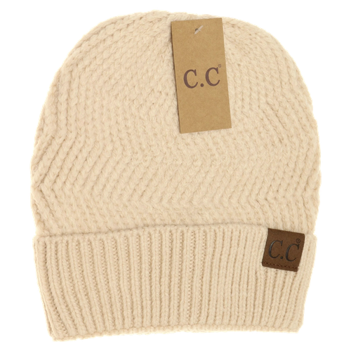 C.C. Beanie Chevron Knit Cuff Beanie - HAT9000 image thumbnail