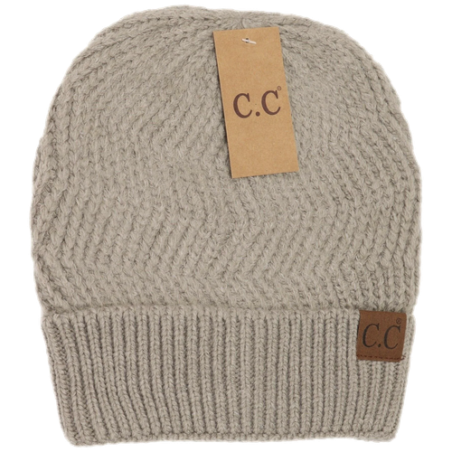 C.C. Beanie Chevron Knit Cuff Beanie - HAT9000 image thumbnail