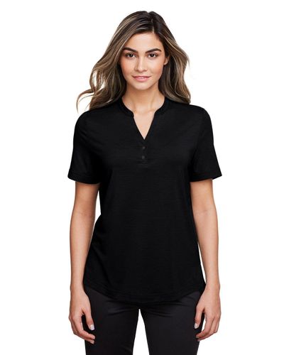 LADIES North End JAQ Snap-Up Stretch Performance Polo - NE100W image thumbnail