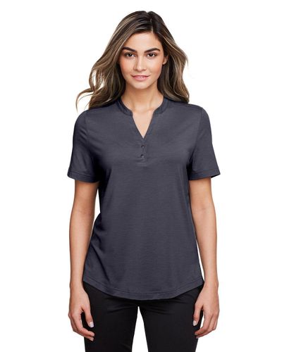 LADIES North End JAQ Snap-Up Stretch Performance Polo - NE100W image thumbnail