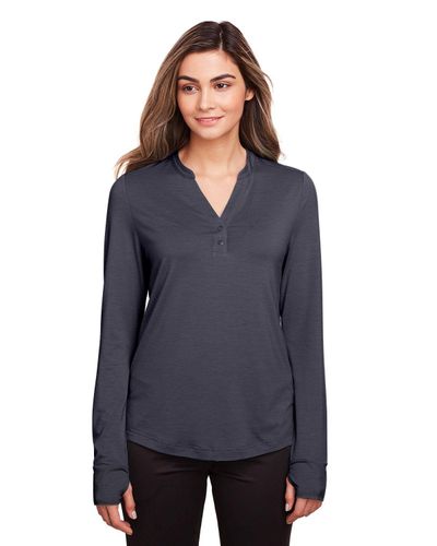 LADIES North End JAQ Snap-Up Stretch Performance Pullover - NE400W image thumbnail