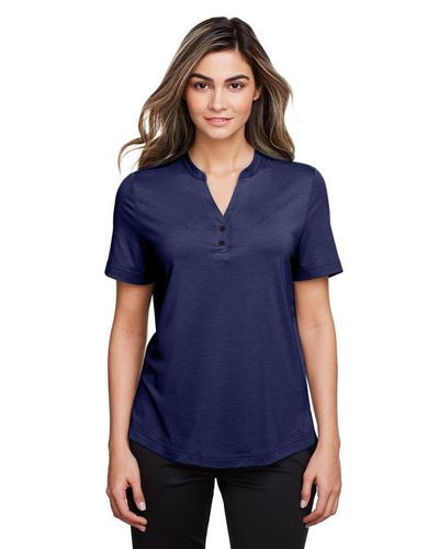 LADIES North End JAQ Snap-Up Stretch Performance Polo - NE100W image thumbnail